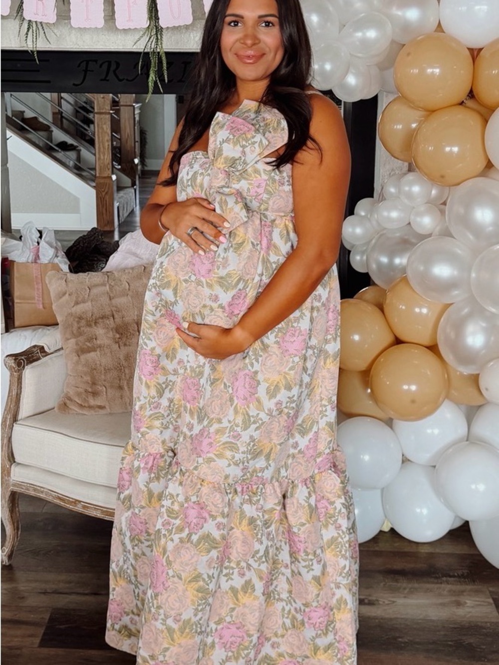 Petal & Pup Pink Floral Maxi Dress